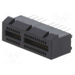 10 pcs : 10018784-10210TLF - Connector: for cards, straight, THT, on PCBs, gold flash, PIN: 36