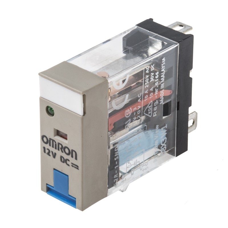 1 pcs - Omron PCB Mount Non-Latching Relay, 12V dc Coil, 10A Switching Current, SPDT