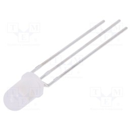 10 pcs : LL-509YGM2E-C-1B - LED, 5mm, yellow/yellow green, 60°, Front: convex, No.of term: 3