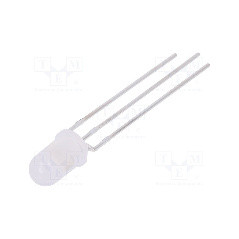 10 pcs : LL-509YGM2E-C-1B - LED, 5mm, yellow/yellow green, 60°, Front: convex, No.of term: 3