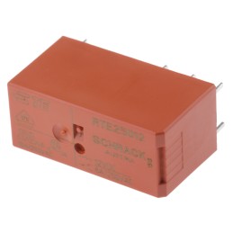 1 pcs - TE Connectivity PCB Mount Power Relay, 12V dc Coil, 8A Switching Current, DPDT