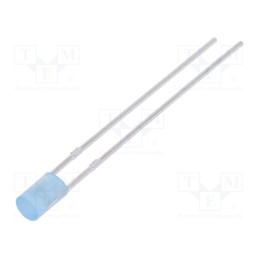 10 pcs : LL-304BD4J-B4-2B - LED, 3mm, blue, 210÷350mcd, 110°, Front: flat, 2.6÷3.6V, cylindrical