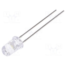 10 pcs : LL-504WC2V-W2-3PD - LED, 5mm, white cold, 5000÷8500mcd, 30°, Front: convex, 2.6÷3.6V
