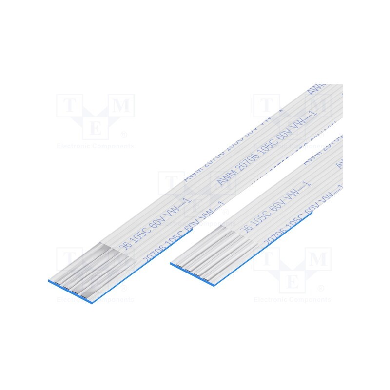 10 pcs : 10-04-A-0076-C-4-08-4-T - FFC cable, Cores: 4, Cable ph: 1mm, contacts on the same side