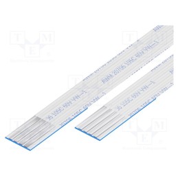 10 pcs : 10-04-A-0101-C-4-08-4-T - FFC cable, Cores: 4, Cable ph: 1mm, contacts on the same side