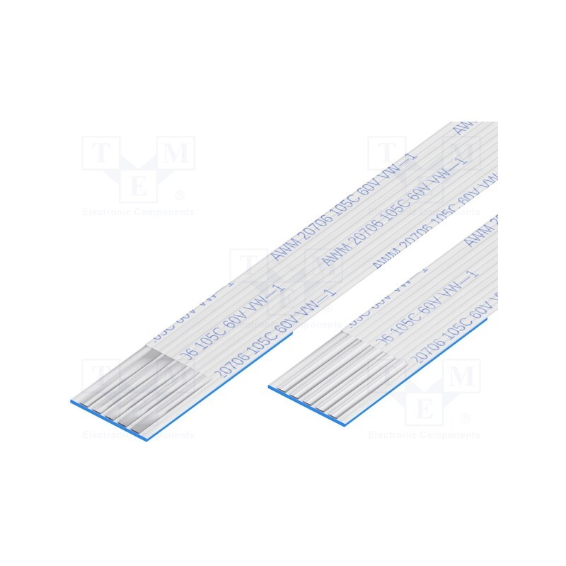 10 pcs : 10-05-A-0101-C-4-08-4-T - FFC cable, Cores: 5, Cable ph: 1mm, contacts on the same side