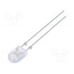 10 pcs : FYL-5464UWW1C-S2 - LED, oval, 5x4mm, white cold, 3500mcd, 80/40°, Front: convex, 20mA