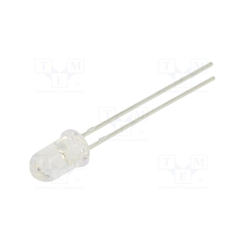 10 pcs : 503AC2E-4CC - LED, 5mm, orange, 11000mcd, 15°, Front: convex, 1.6÷2.4V