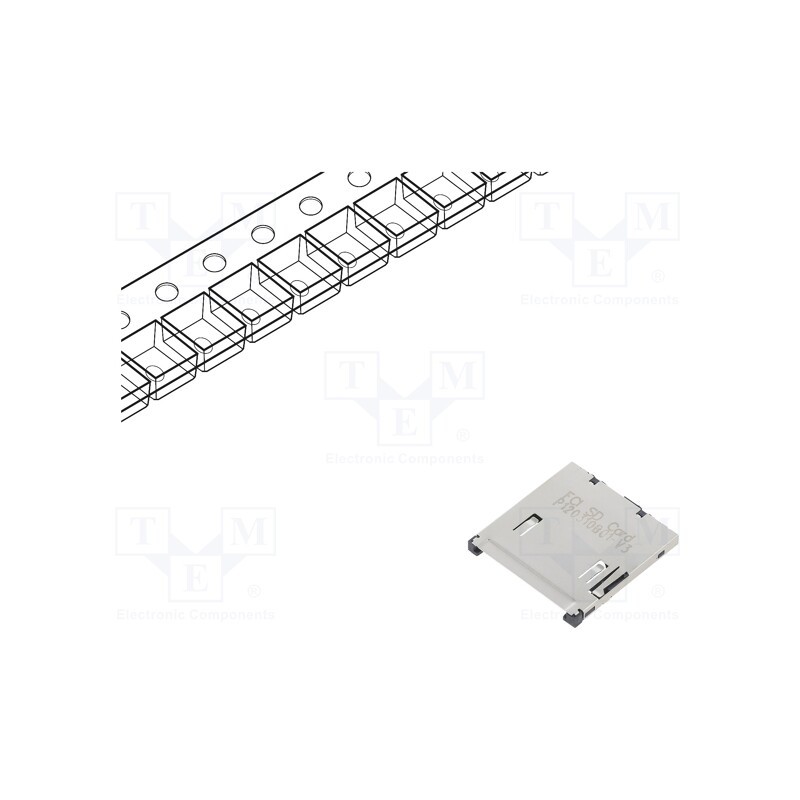 10 pcs : 10067847-001RLF - Connector: for cards, SD, push-push, SMT, selectively gold plated