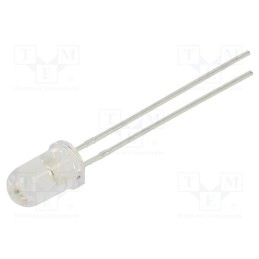 10 pcs : 503YC2E-4CC - LED, 5mm, yellow, 14000mcd, 15°, Front: convex, 1.6÷2.4V