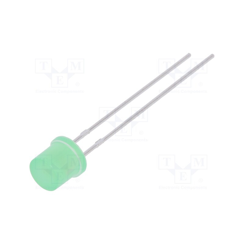 10 pcs : LL-504PGD1E-G5-2B - LED, 5mm, green, 1000÷1700mcd, 110°, Front: flat, 2.6÷3.6V