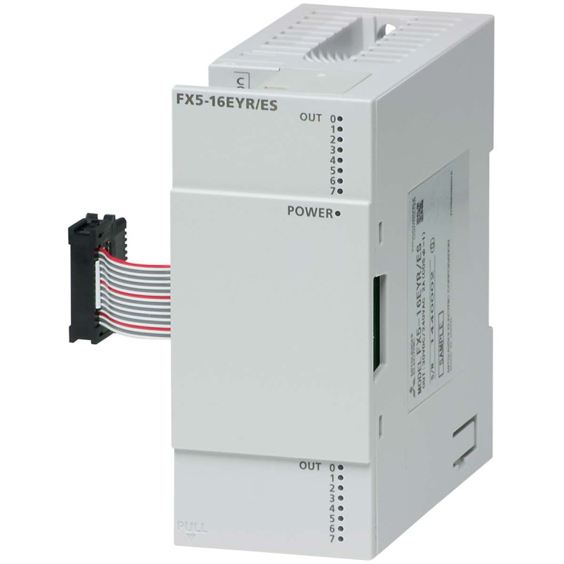 1 pcs - Mitsubishi SNAP Series PLC I/O Module for Use with FX5U CPU Module, FX5UC CPU Module, Relay, Transistor, 5 V dc, 24 V dc