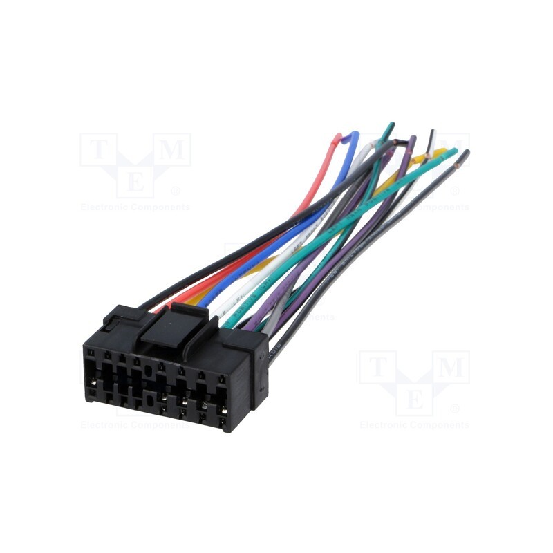 10 pcs : - Connector, with leads, JVC, PIN: 16