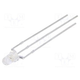 10 pcs : 309VPGC2E-A-3C-G51B - LED, 3mm, red/green, 30°, Front: convex, 1.6÷2.4/2.6÷3.4V