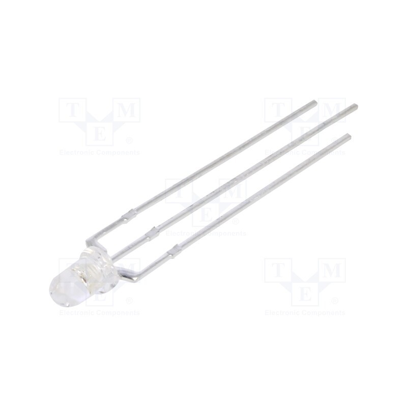 10 pcs : 309VPGC2E-A-3C-G51B - LED, 3mm, red/green, 30°, Front: convex, 1.6÷2.4/2.6÷3.4V