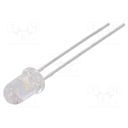 10 pcs : LL-504WC2E-W6-3TC - LED, 5mm, white warm, 14000÷20000mcd, 15°, Front: convex, 2.8÷3.8V