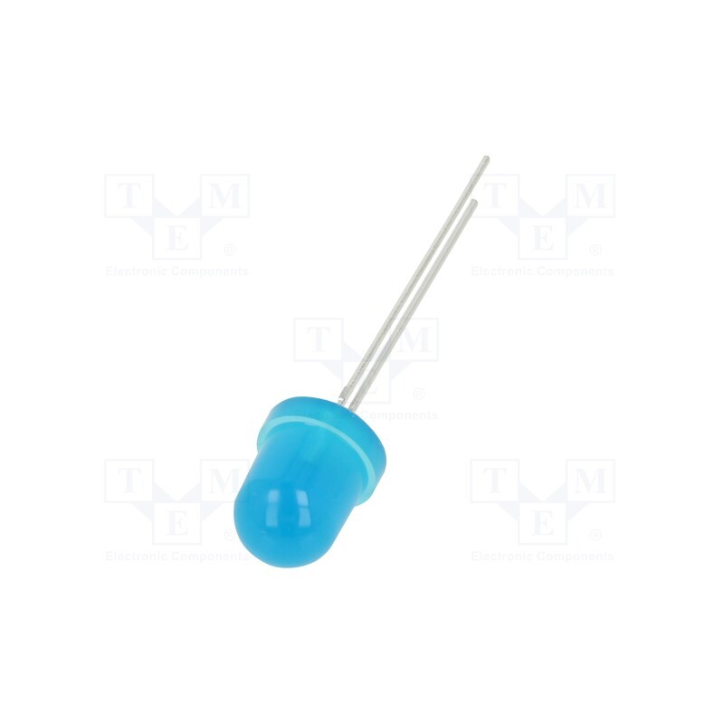 10 pcs : 804BD2C-B4-2B - LED, 8mm, blue, 780mcd, 60°, Front: convex, 2.6÷3.4V, No.of term: 2