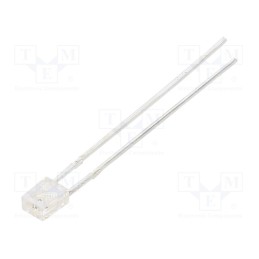 10 pcs : 234AC2Q-2B - LED, rectangular, 3.2x1.9x4.15mm, orange, 210mcd, 130°, Front: flat