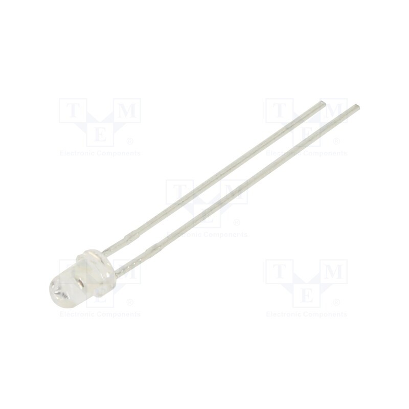 10 pcs : 304AC4B-4CD - LED, 3mm, orange, 3800mcd, 30°, Front: convex, 1.6÷2.4V