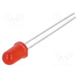 10 pcs : LL-503VD2E-V1-1A - LED, 5mm, red, 140÷250mcd, 60°, Front: convex, 1.6÷2.6V