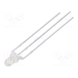 10 pcs : 309VBC2E-A-1C-B41B - LED, 3mm, red/blue, 30°, Front: convex, 1.6÷2.4/2.6÷3.4V
