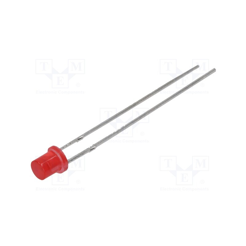 10 pcs : LL-304SD1X-1S - LED, 3mm, red, 6÷13mcd, 130°, Front: flat, 1.5÷2.4V, No.of term: 2