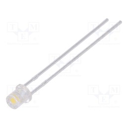 10 pcs : LL-304WC1X-W5-3P - LED, 3mm, white neutral, 780÷1300mcd, 100°, Front: flat, 2.6÷3.6V