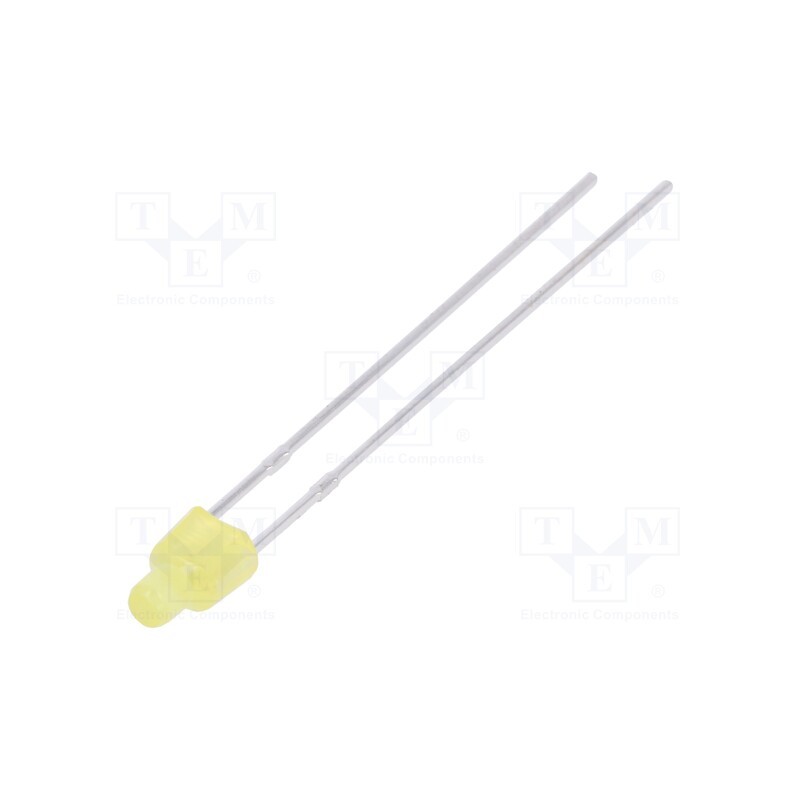 10 pcs : LL-204YD2L-1B - LED, 2mm, yellow, 30÷70mcd, 150°, Front: flat, 1.6÷2.4V