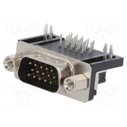 10 pcs : 10090926-P154VLF - D-Sub, PIN: 15, socket, male, on PCBs, angled 90°, THT, 2.5A