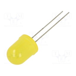 10 pcs : LL-1003UYD2D-Y2-1A - LED, 10mm, yellow, 120÷210mcd, 60°, Front: convex, 1.6÷2.6V