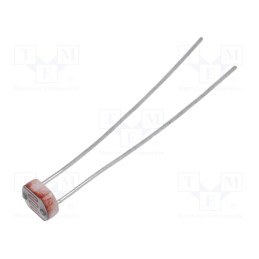 10 pcs : 02-LDR1 - Photoresistor, 100mW, 50÷100kΩ, 540nm, THT, ØLED: 5mm, 150VDC