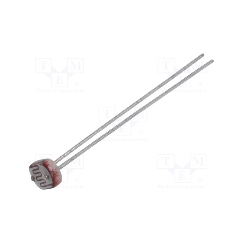 10 pcs : 02-LDR4 - Photoresistor, 100mW, 30÷50kΩ, 540nm, THT, ØLED: 5mm, 150VDC