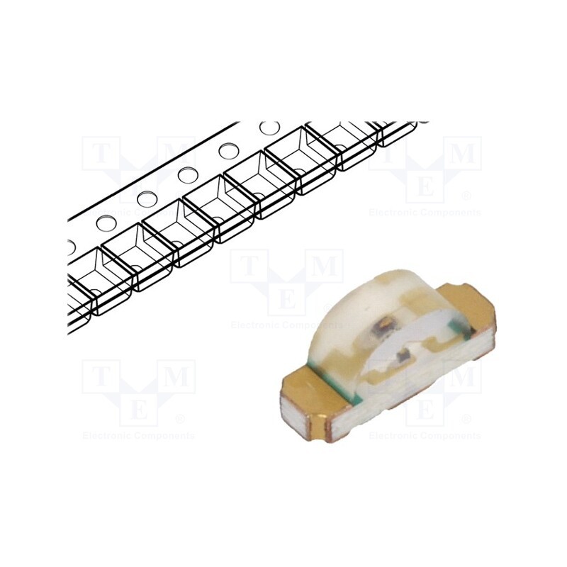 10 pcs : HSMA-C110 - LED, SMD, 1206, amber, 28.5÷95mcd, 3.2x1.5x1mm, 130°, 1.9÷2.4V, 20mA