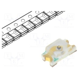 50 pcs : OSG80603C1E - LED, SMD, 0603, green, 5÷15mcd, 1.6x0.8x0.6mm, 120°, 1.6÷2.4V, 5mA