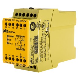 1 pcs - Pilz Dual-Channel Emergency Stop Safety Relay, 24 V dc, 230V ac, 3 Safety Contacts