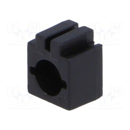 50 pcs : FIX-LED3-19 - LED holder, 3mm, one-piece, black, UL94V-2, L: 6.5mm, Mat: polyamide