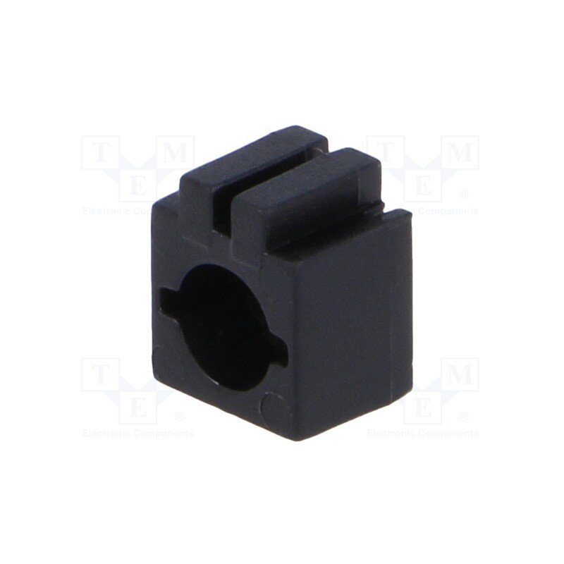 50 pcs : FIX-LED3-19 - LED holder, 3mm, one-piece, black, UL94V-2, L: 6.5mm, Mat: polyamide