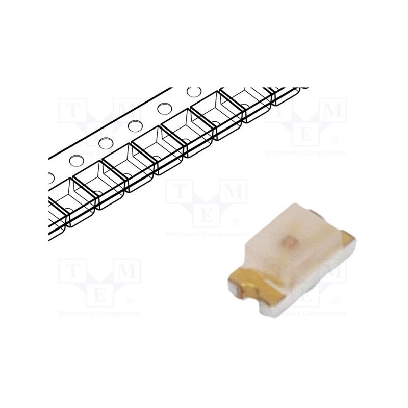 20 pcs : HSMY-C191 - LED, SMD, 0603, yellow, 2.8÷8mcd, 1.6x0.8x0.6mm, 170°, 2.1÷2.6V