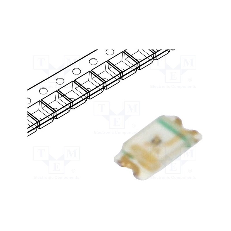20 pcs : SML-E12M8WT86 - LED, SMD, 0603, yellow green, 10÷25mcd, 1.6x0.8x0.36mm, 2.2V, 20mA