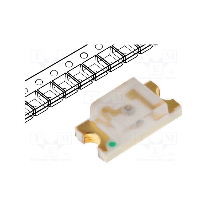 50 pcs : S195AVPGC-2B-G51BM - LED, SMD, 1608, red/green, 1.6x0.8mm, 140°, 1.6÷2.4/2.8÷3.6V