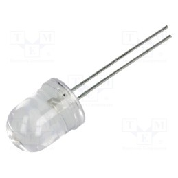 10 pcs : LL-1004BC2D-B4-1GD - LED, 10mm, blue, 6500÷8500mcd, 30°, Front: convex, 2.8÷3.8V
