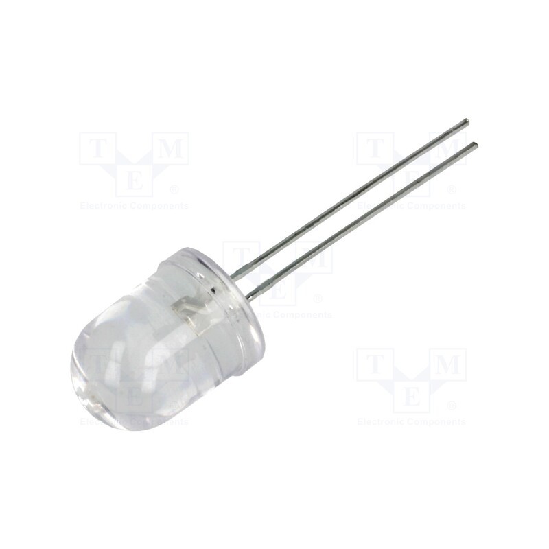 10 pcs : LL-1004BC2D-B4-1GD - LED, 10mm, blue, 6500÷8500mcd, 30°, Front: convex, 2.8÷3.8V
