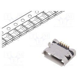 20 pcs : 10118193-0001LF - Socket, USB B micro, on PCBs, SMT,THT, PIN: 5, horizontal, USB 2.0