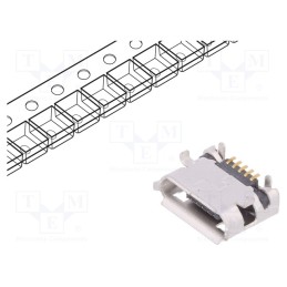 20 pcs : 10118194-0001LF - Socket, USB B micro, on PCBs, SMT,THT, PIN: 5, horizontal, USB 2.0