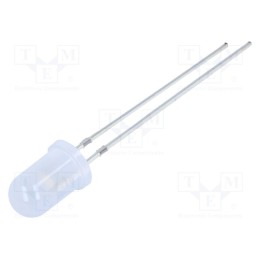 10 pcs : OSM5HA5A32A - LED, 5mm, white warm, 750÷1120mcd, 30°, Front: convex, 2.9÷3.6V
