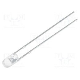 10 pcs : OSW5YK3131B-NO - LED, 3mm, white cold, 3000mcd, 30°, Front: convex, 2.9÷3.6V