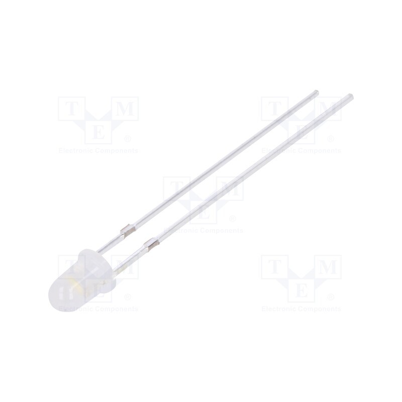 10 pcs : OSM5YK3Z72A - LED, 3mm, white warm, 1120÷1560mcd, 70°, Front: convex, 2.8÷3.6V
