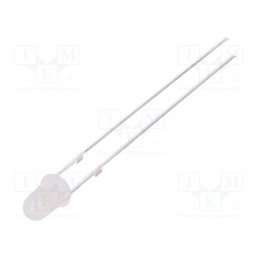10 pcs : OSW4YK3Z72A - LED, 3mm, white cold, 1560÷2180mcd, 70°, Front: convex, 2.8÷3.6V
