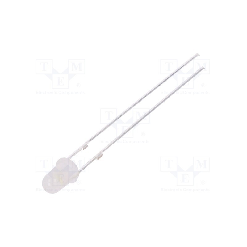 10 pcs : OSW4YK3Z72A - LED, 3mm, white cold, 1560÷2180mcd, 70°, Front: convex, 2.8÷3.6V