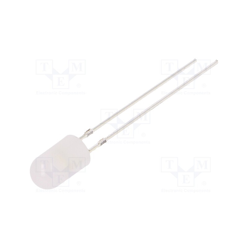 10 pcs : OSM5YK5E32B - LED, 5mm, white warm, 500÷750mcd, 30°, Front: convex, 2.8÷3.6V
